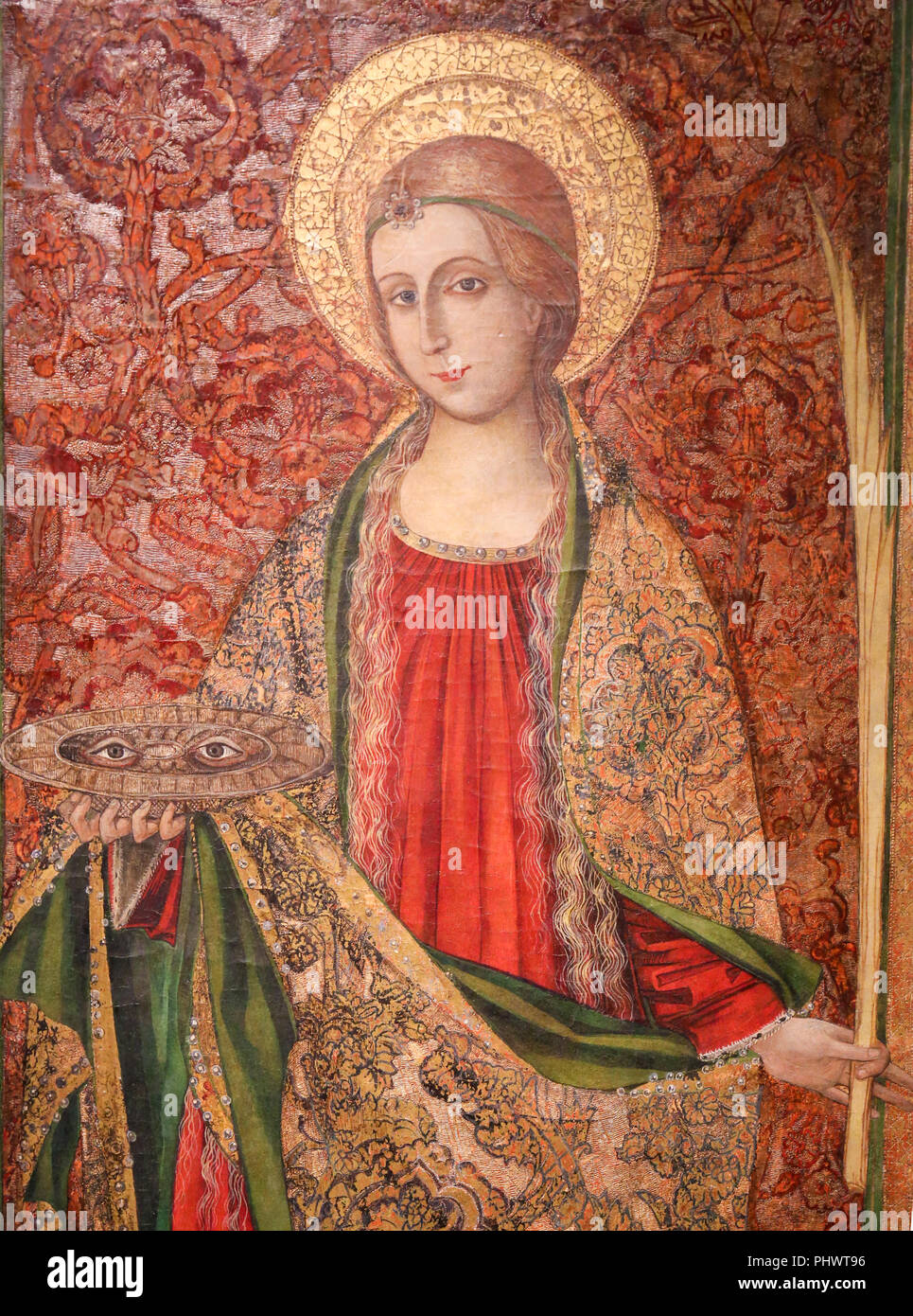 La pittura di Lucia di Siracusa (283-304), noto anche come Santa Lucia o  Santa Lucia, nella Chiesa di Valencia, Spagna Foto stock - Alamy