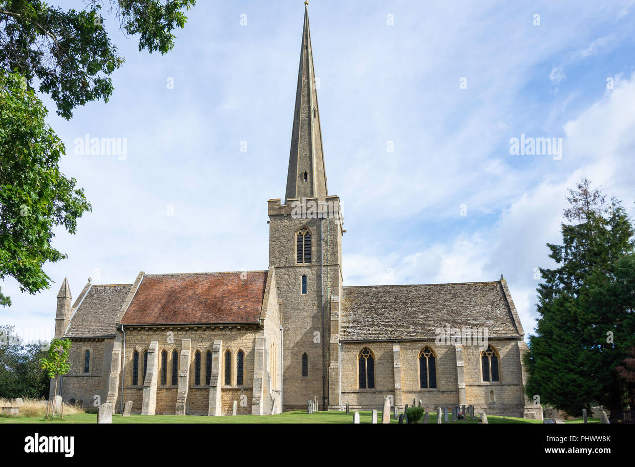 St Giles è la Chiesa, la Chiesa cammina, Bredon, Worcestershire, England, Regno Unito Foto Stock