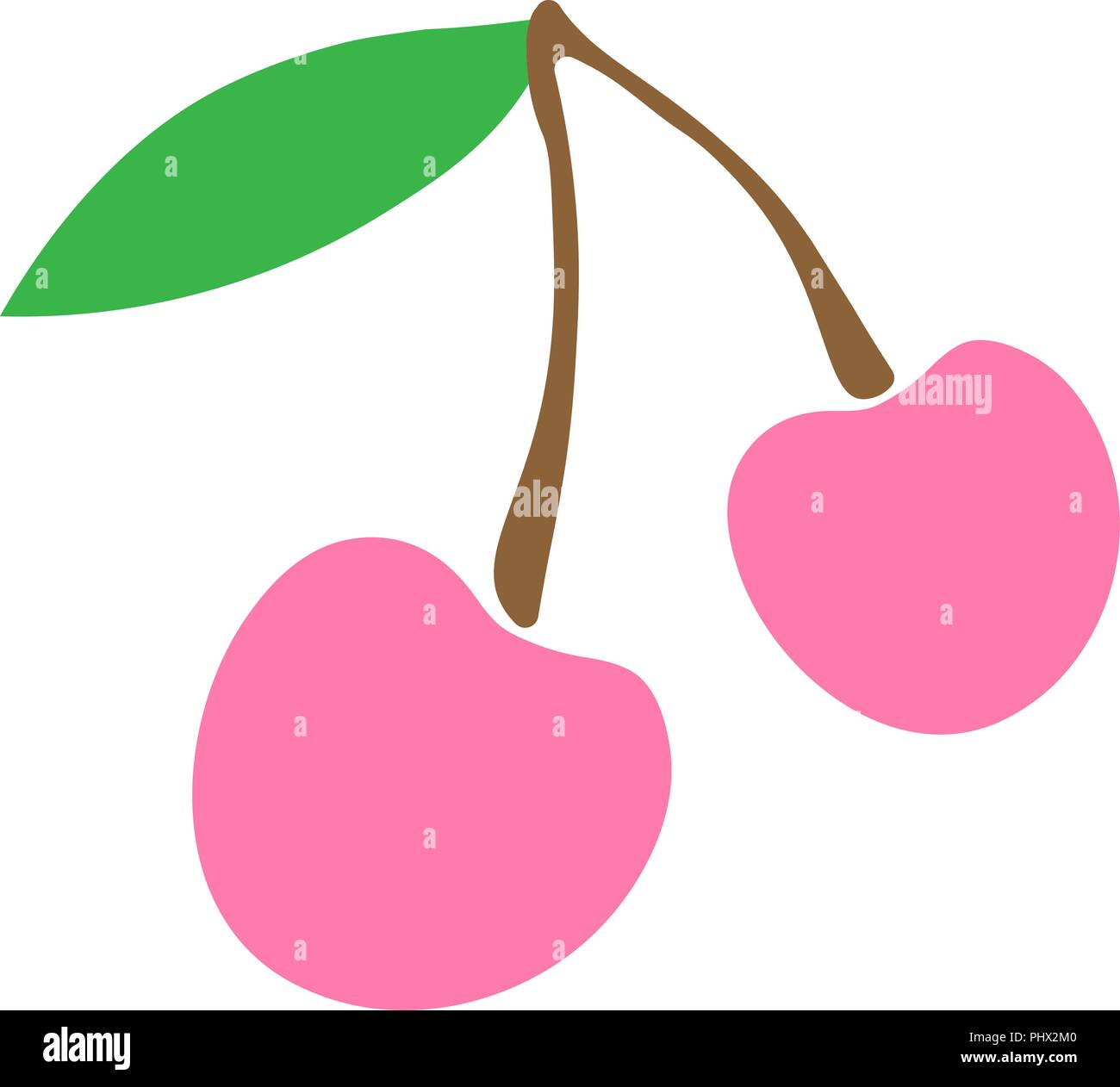 Illustrazione Vettoriale Ciliegie Rosa Logo O Di Un Adesivo Per Bambini Semplice Disegno Di Frutta E Bacche Di Rosa Immagine E Vettoriale Alamy