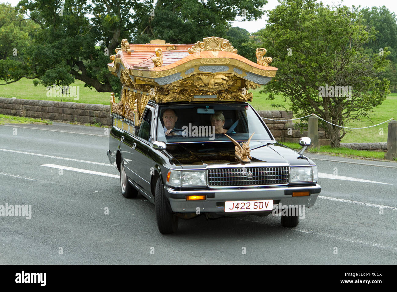 Hoghton Tower annuale di classic vintage rally auto Foto Stock