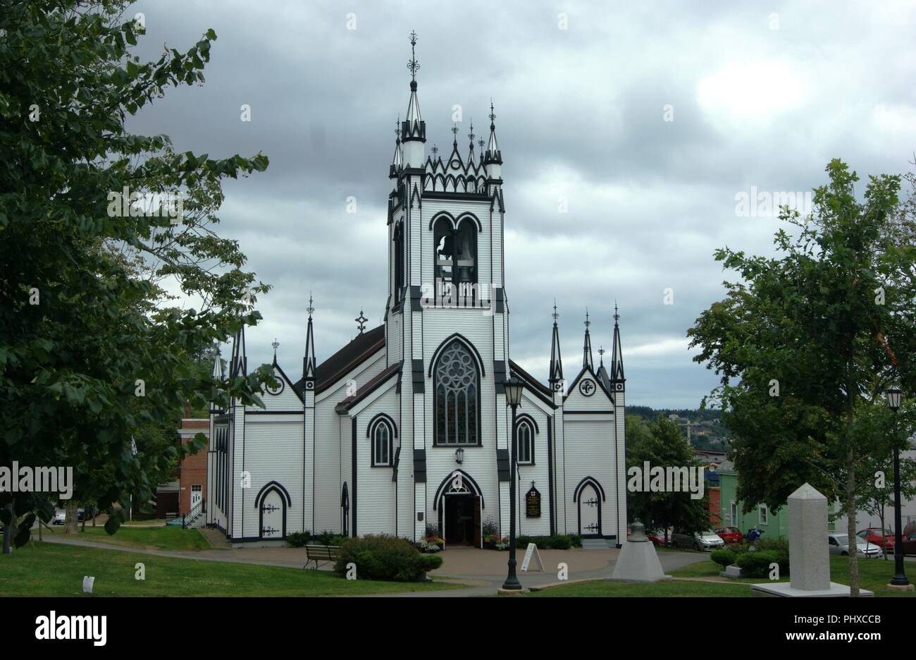 St Johns Angcan Chiesa a Lunenburg, Nova Scotia, Canada Foto Stock