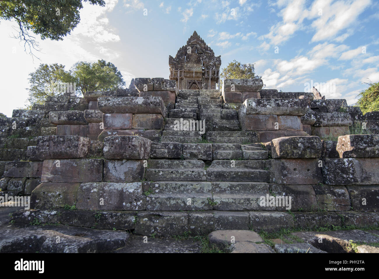 Cambogia SRA EM PRASAT Preah Vihear Tempio KHMER Foto Stock