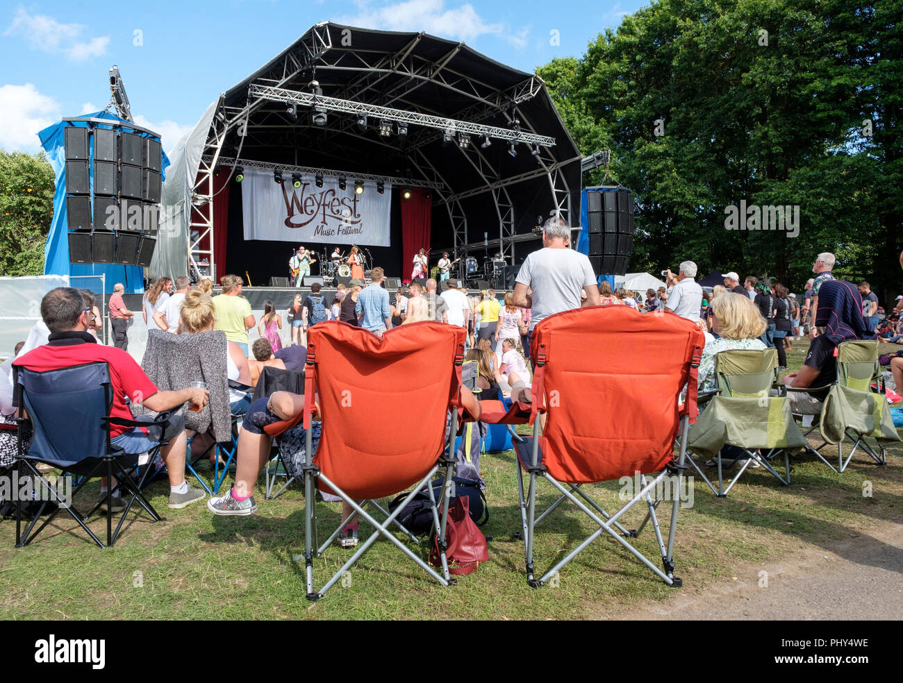 Weyfest Music Festival, Tilford, UK. Agosto 19, 2018 Foto Stock