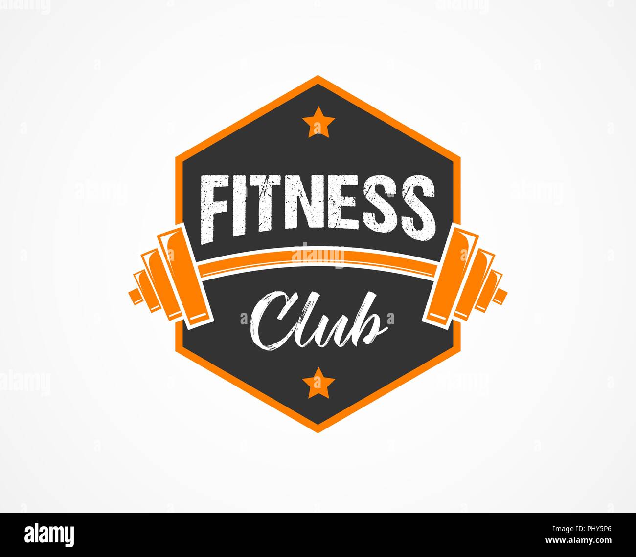 Fitness, crossfit, palestra emblemi, etichetta, badge logo del vettore e dell'elemento Illustrazione Vettoriale