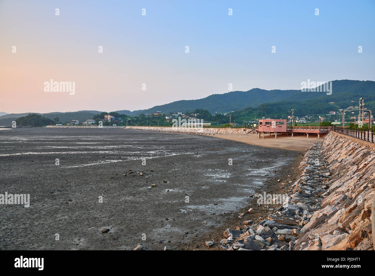 Paesaggio di Janghwa-ri tramonto punto di visualizzazione in Ganghwado, Corea. Foto Stock