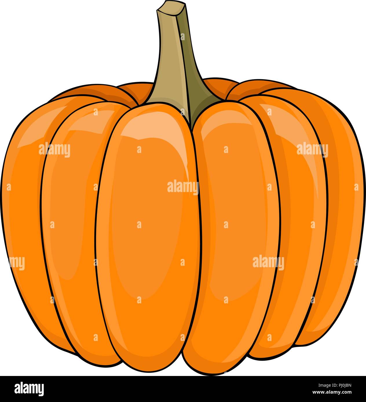 La zucca. Doodle colorato Illustrazione Vettoriale