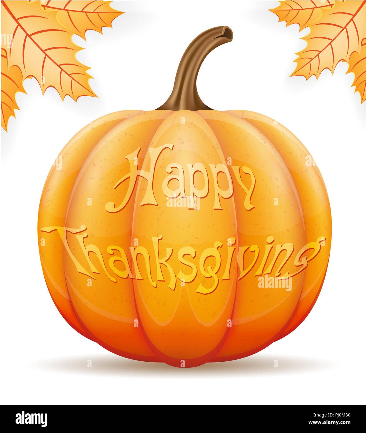 La zucca ringraziamento illustrazione vettoriale isolati su sfondo bianco Illustrazione Vettoriale
