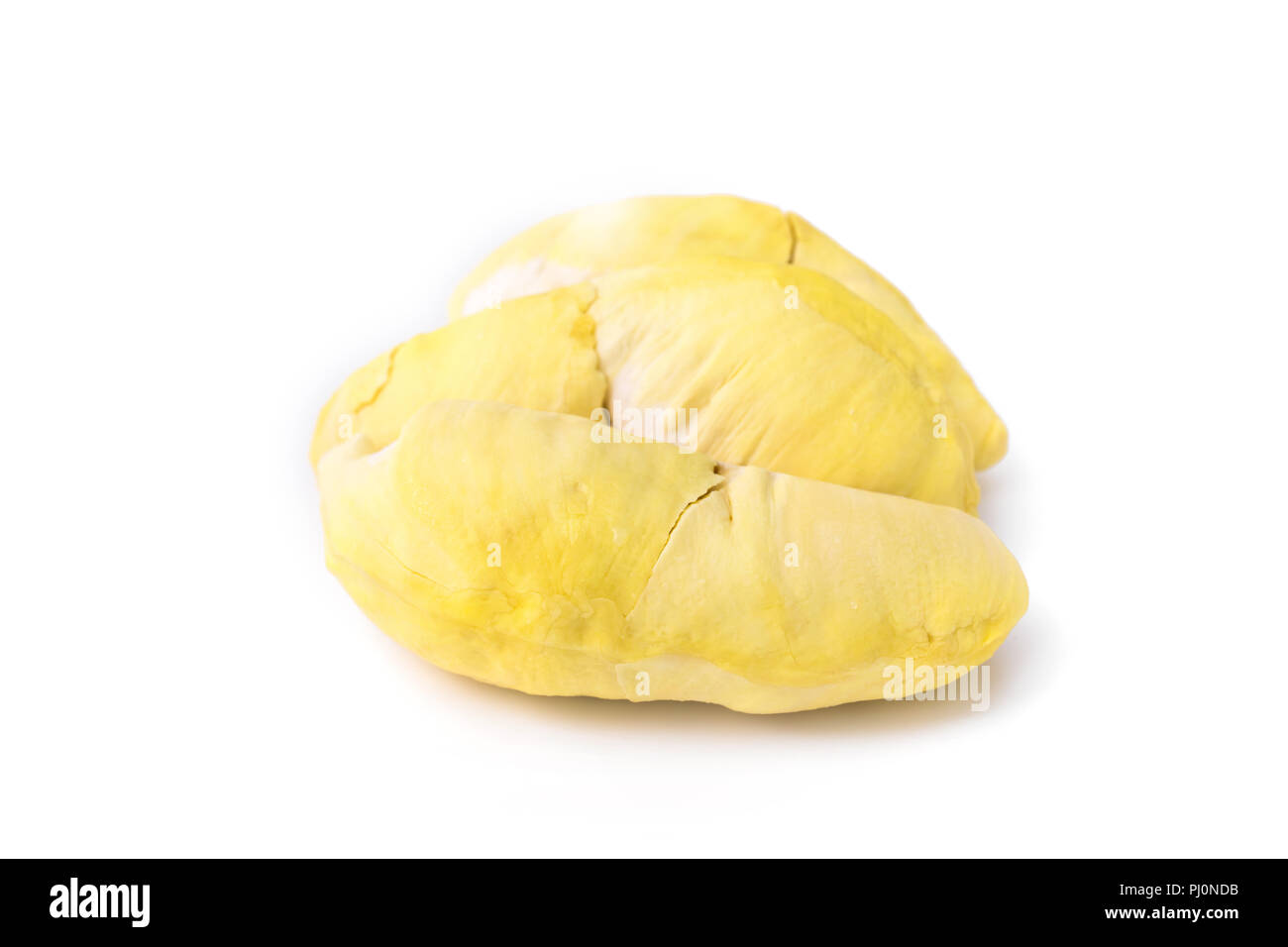 Durian fresco re della frutta isolato su bianco Foto Stock