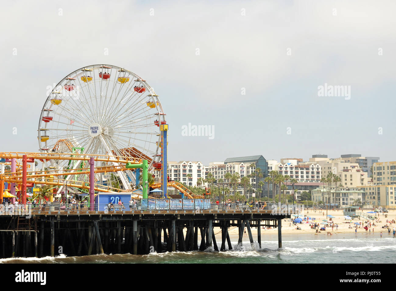 Santa Monica Pier, Los Angeles, California Foto Stock
