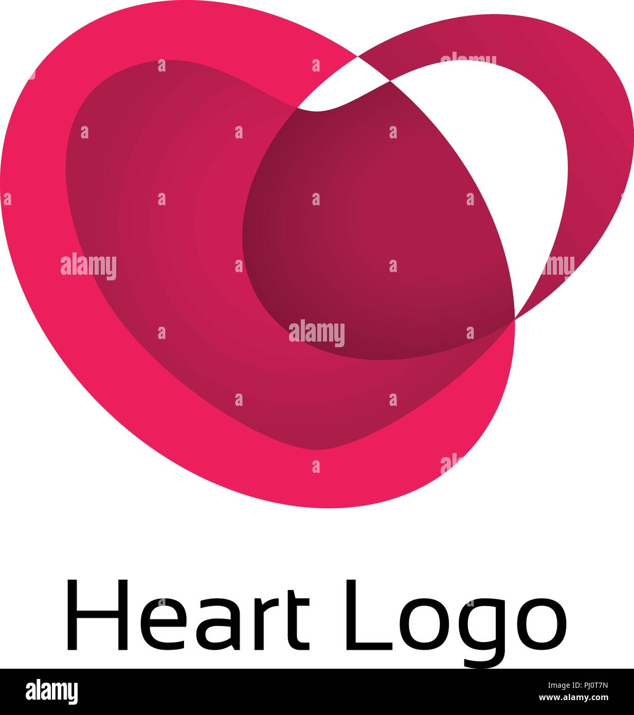 Vettore logo del cuore Illustrazione Vettoriale