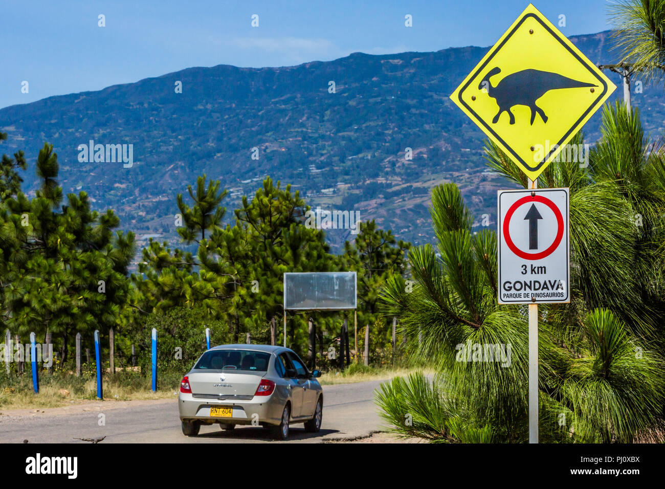 Villa de Leyva, Colombia - 7 Febbraio 2017 : Gondava Parco dinosauri Villa de Leyva Boyaca in Colombia Sud America Foto Stock