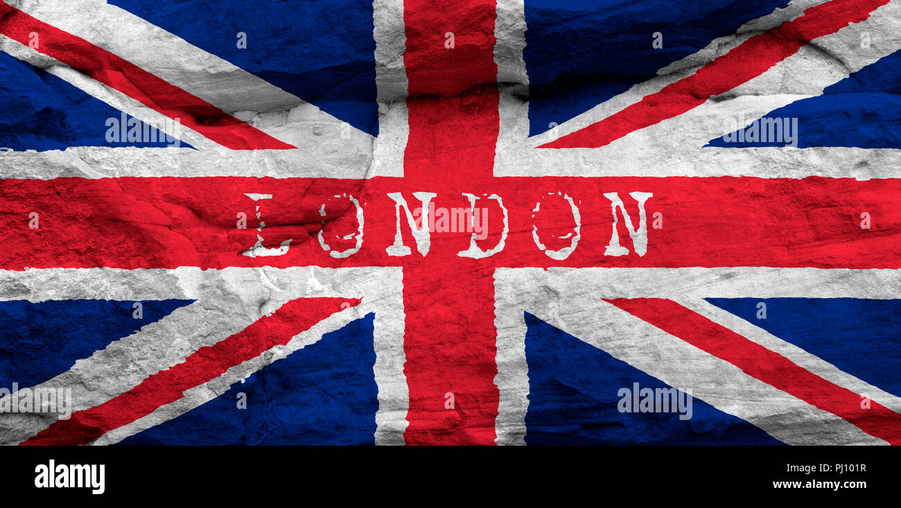 Londra E La Bandiera Del Regno Unito Di Gran Bretagna Foto Stock Alamy