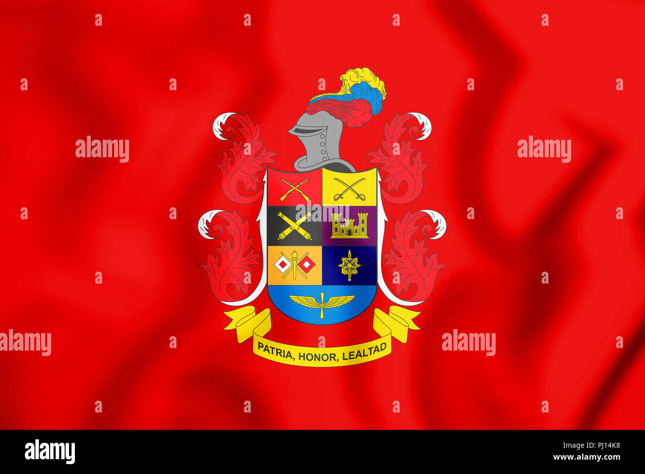 3D bandiera dell esercito nazionale della Colombia. 3D'illustrazione. Foto Stock