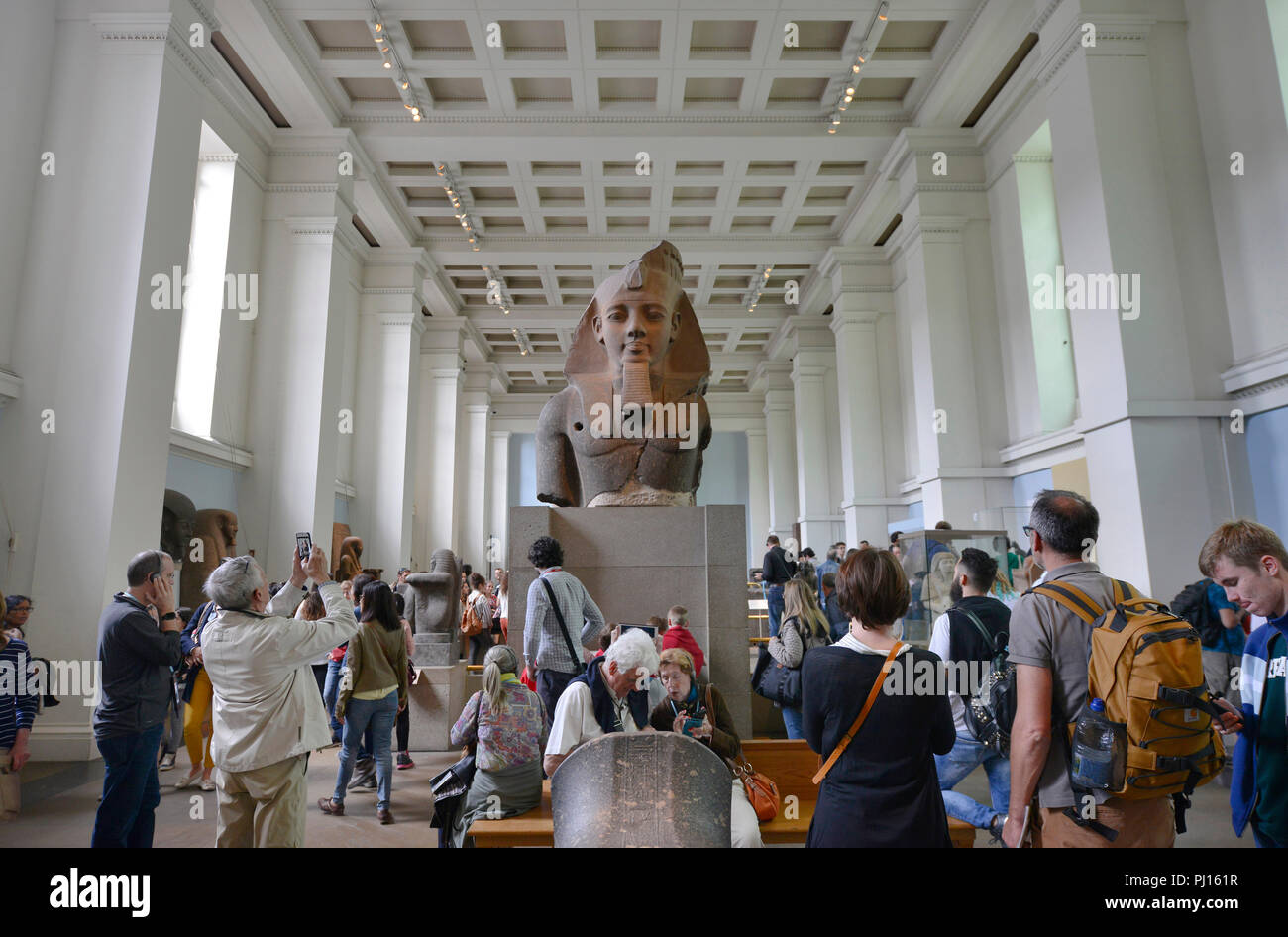 Aegyptische Abteilung, British Museum, Great Russell St, Bloomsbury, Londra, Grossbritannien Foto Stock