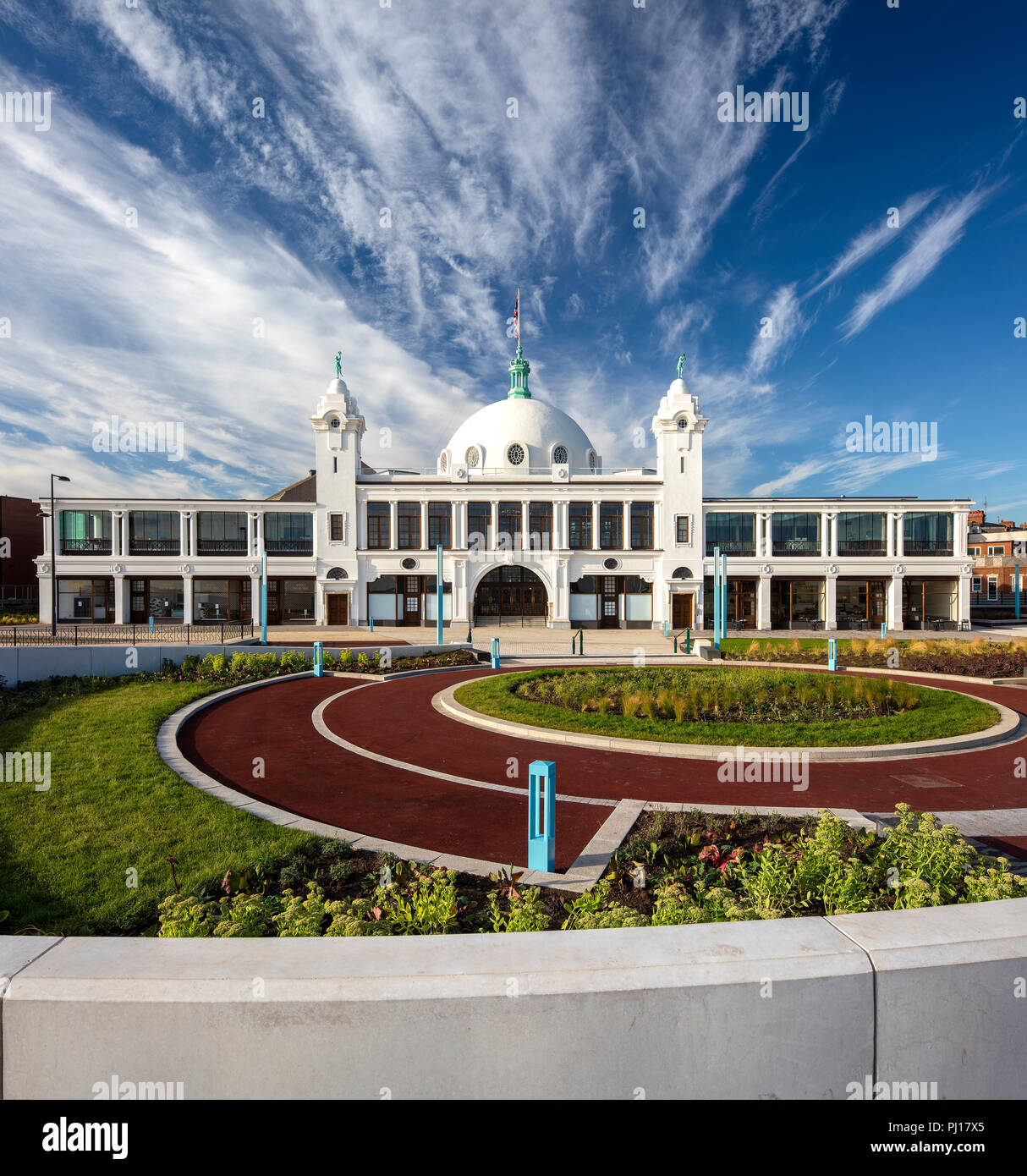 Città spagnola, Whitley Bay, North Tyneside, Inghilterra Foto Stock