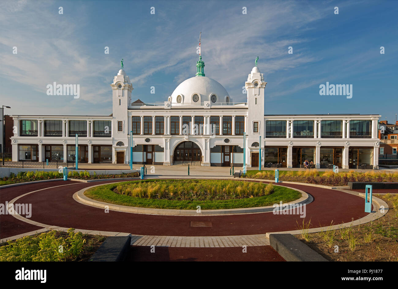 Città spagnola, Whitley Bay, North Tyneside, Inghilterra Foto Stock