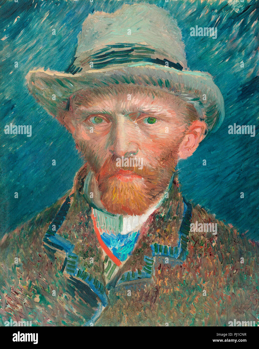 Vincent van Gogh Self-portrait risalente al 1887. Vincent van Gogh, 1853-1890, olandese Post-Impressionist pittore. Rijksmuseum Amsterdam, Paesi Bassi. Foto Stock