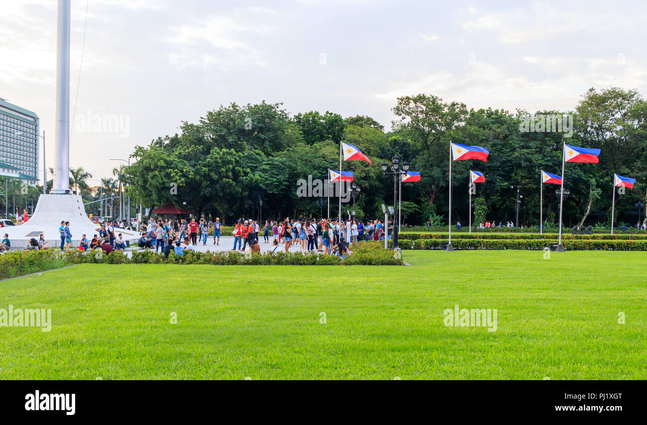 La malato, Filippine - 29 Luglio 2018: Persone a Rizal Park Foto Stock