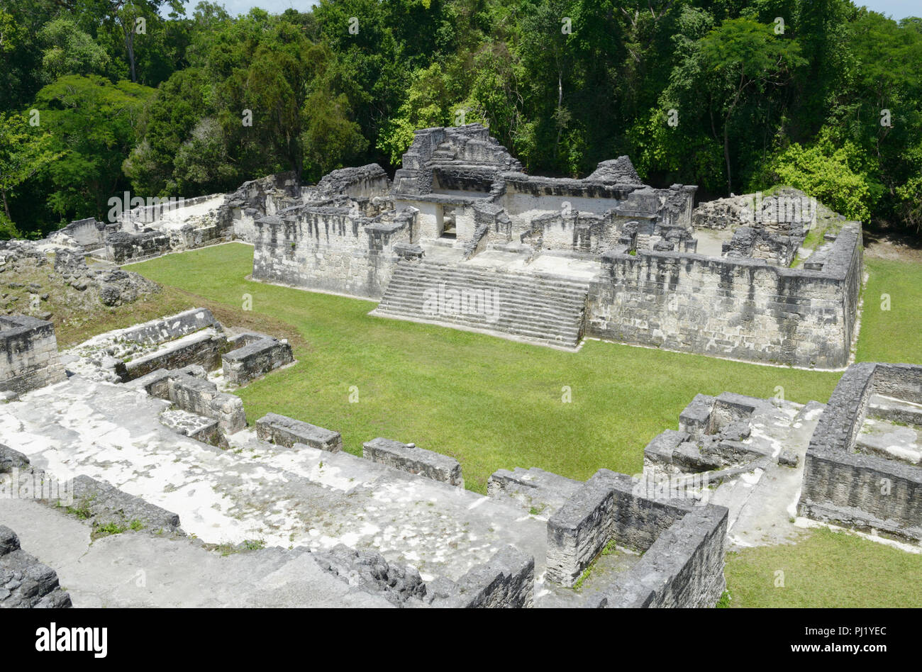 Tikal, Acropoli centrale Foto Stock