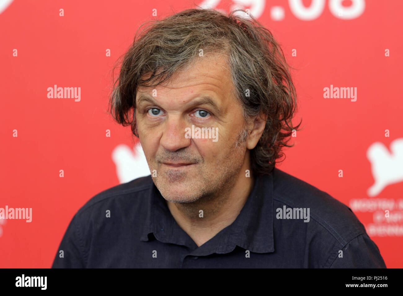 Venezia, Italia, Lido di Venezia, 03 settembre, 2018 : il direttore Emir Kusturica al photocall del film 'Pepe n.a. vida suprema' film sulla vita di Pepe Mujica, Uruguay ex presidente. Settantacinquesimo Venice International Film Festival. Foto © Ottavia Da Re/Sintesi/Alamy Live News Foto Stock