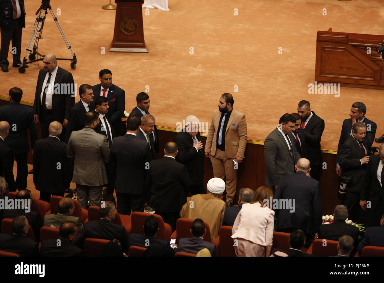 Baghdad. 3 Sep, 2018. Foto scattata il 7 settembre 3, 2018 mostra la sessione di apertura del nuovo Parlamento eletto a Baghdad, Iraq. In Iraq le parlamento appena eletto ha tenuto la sua prima sessione entro la sua quarta legislatura il lunedì. Credito: Xinhua/Alamy Live News Foto Stock