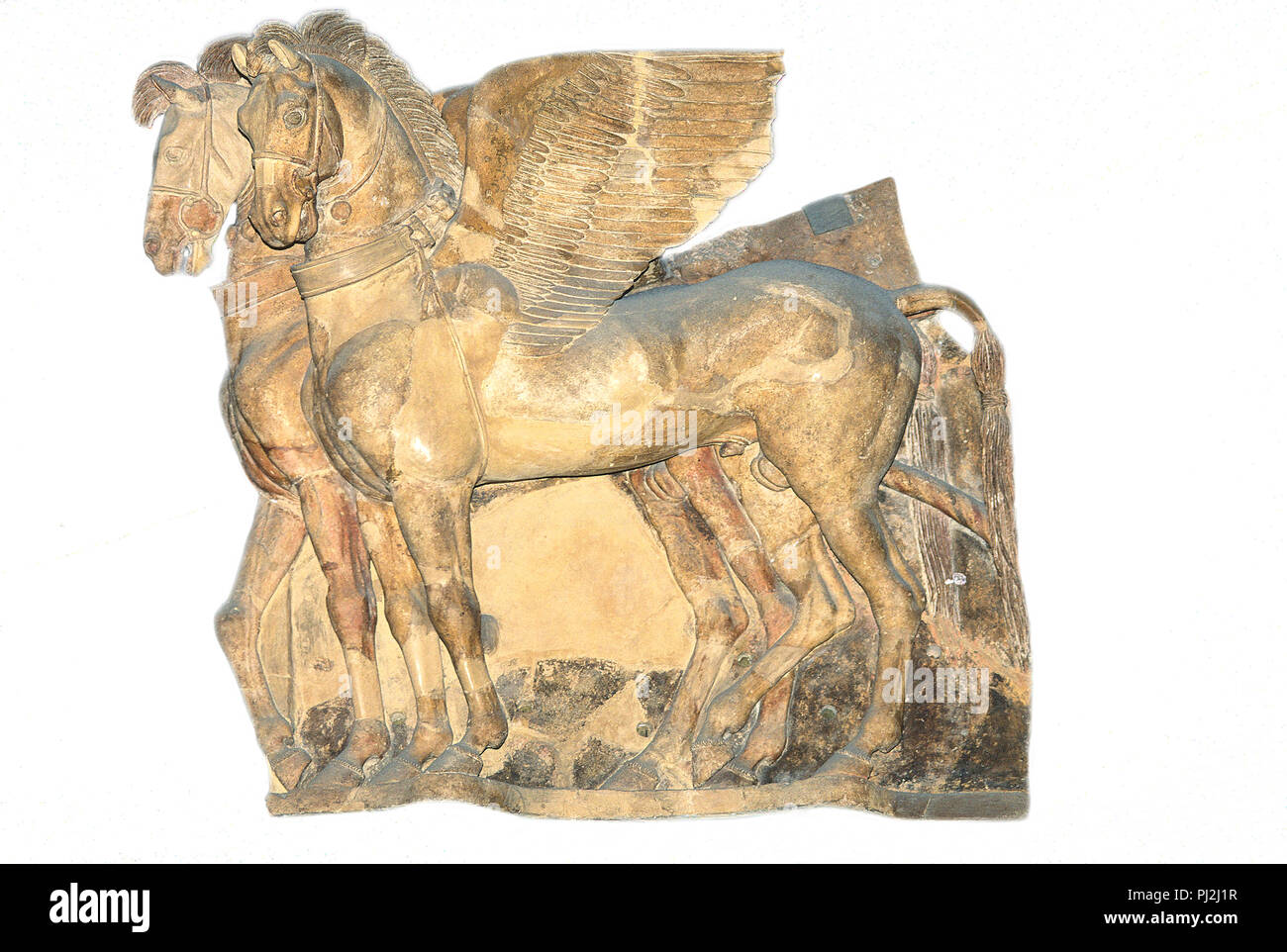 Lazio Museo Etrusco a Tarquinia cavalli alati Foto Stock