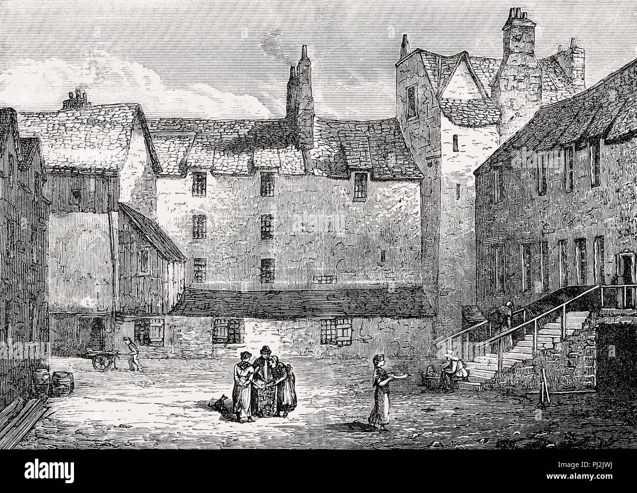Royal Mint di Scozia, South Gray's Close, High Street, Edimburgo, secolo XIX Foto Stock