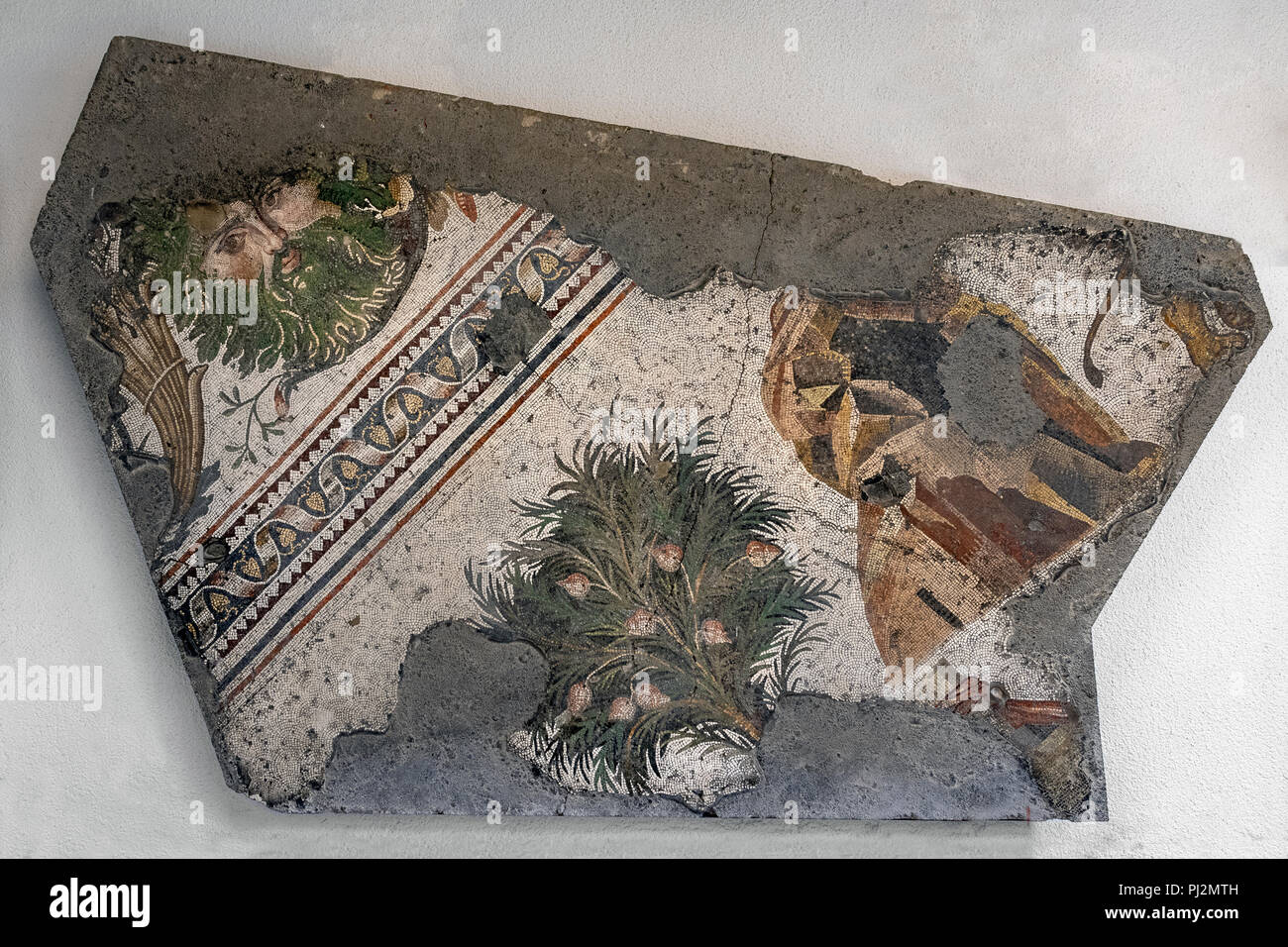 I dettagli di mosaico del grande palazzo bizantino in Piazza Sultanahmet nel quartiere Fatih di Istanbul, Turchia Foto Stock