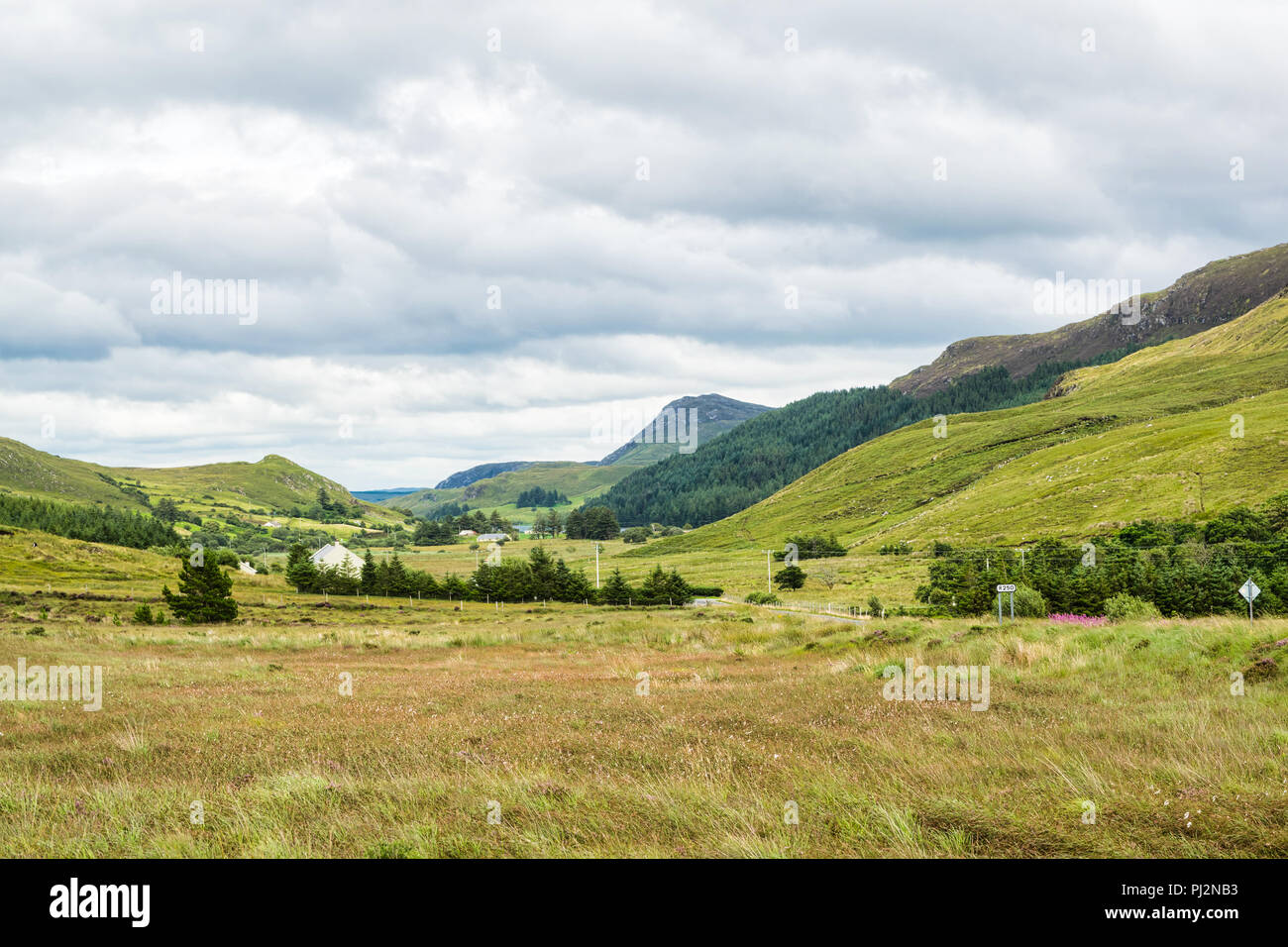 Questa è una foto di un prato in una vallata nel Donegal Irlanda Foto Stock