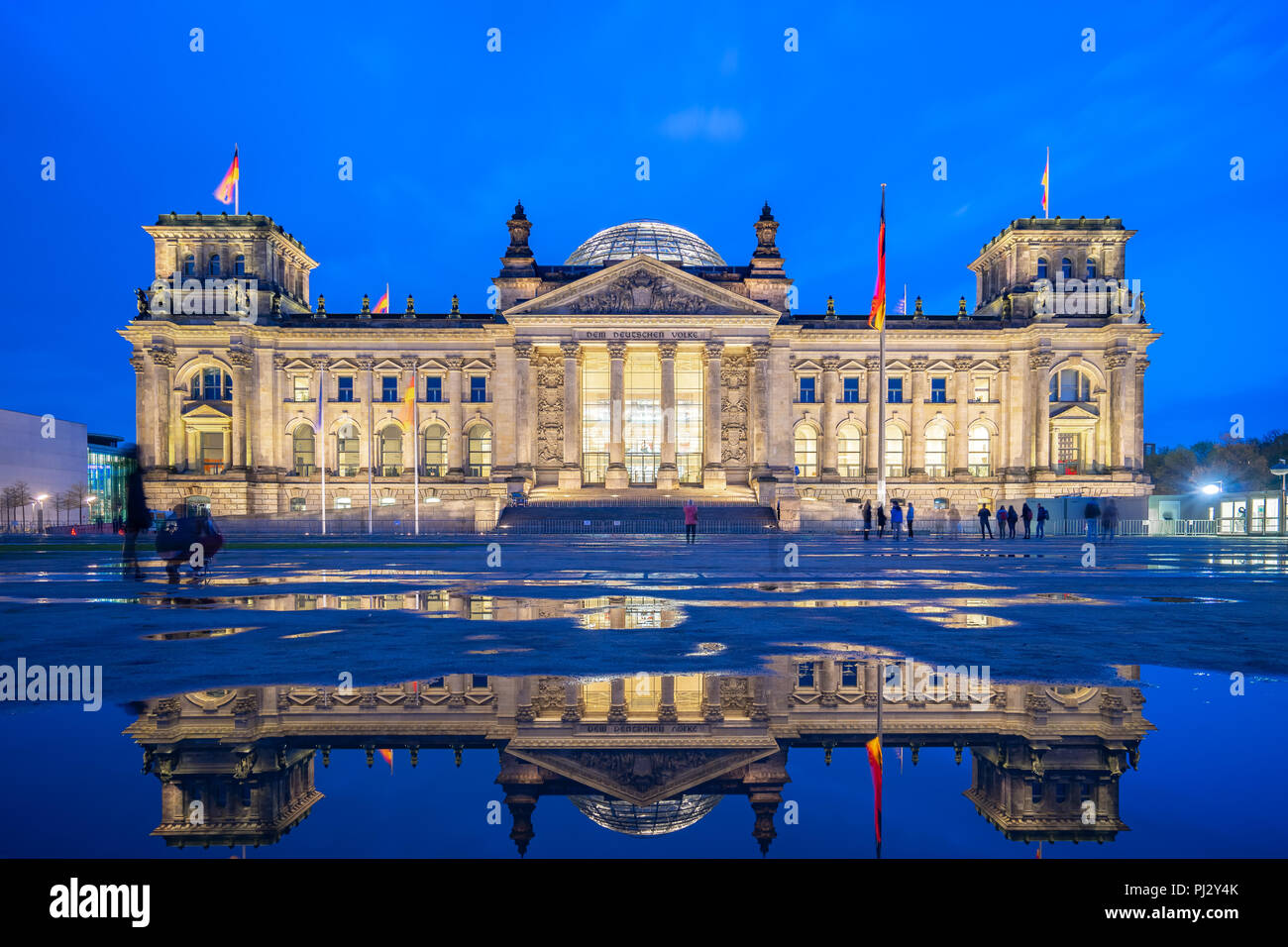 L'Edificio del Reichstag landmark a Berlino, Germania. Foto Stock