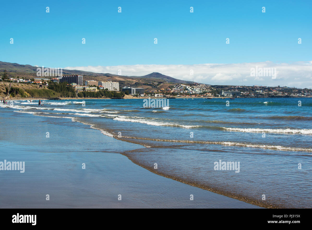 Spiaggia Di Sabbia Di Playa Del Inglés Gran Canaria Isole