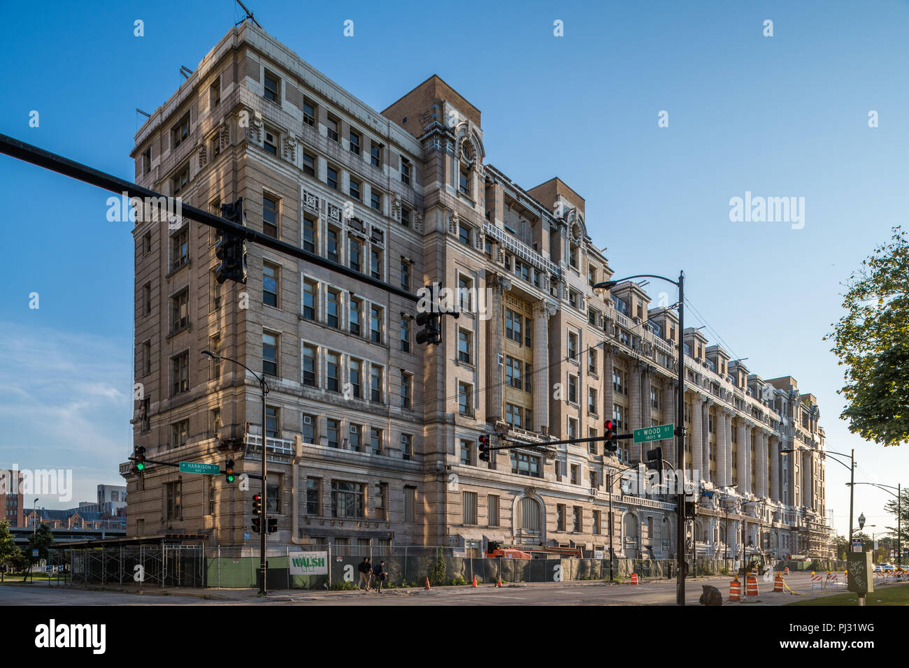Cook County Hospital durante i lavori di ristrutturazione Foto Stock