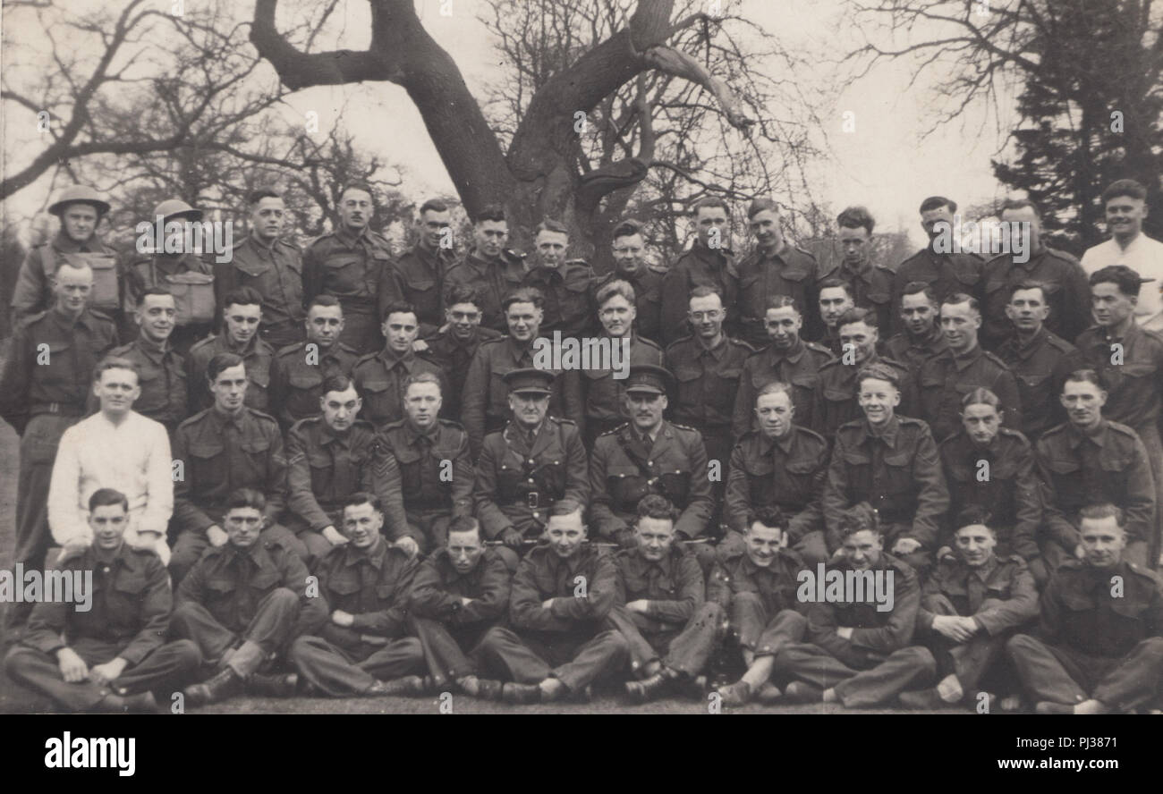 Vintage fotografia dell'Esercito britannico soldati Duing SECONDA GUERRA MONDIALE 2 Foto Stock