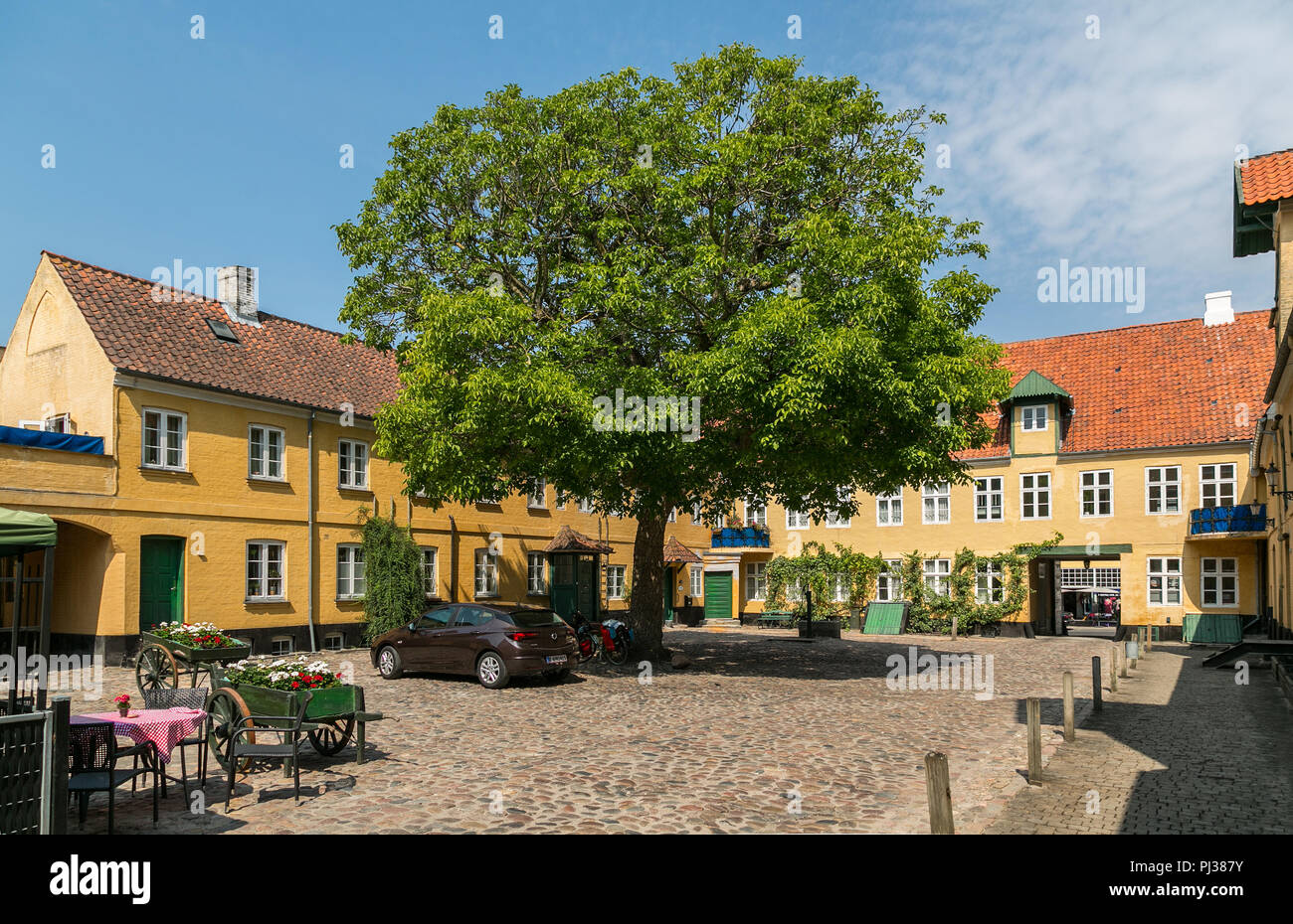 Plums Gaard, le case commerciali più famose. Assen Danimarca, Europa Foto Stock