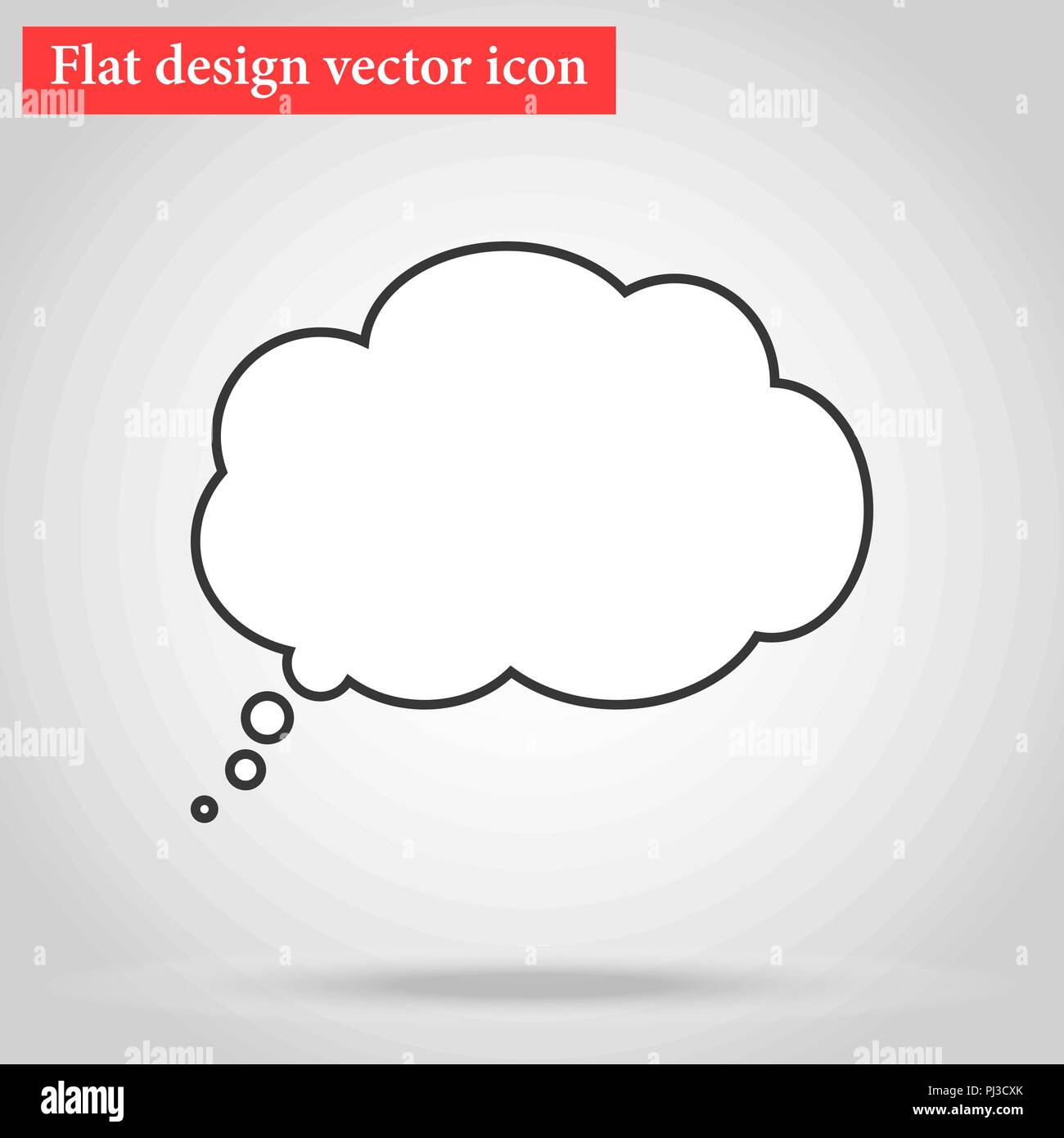 Icona simbolo mystey cloud. design piatto descrive i pensieri di Illustrazione Vettoriale