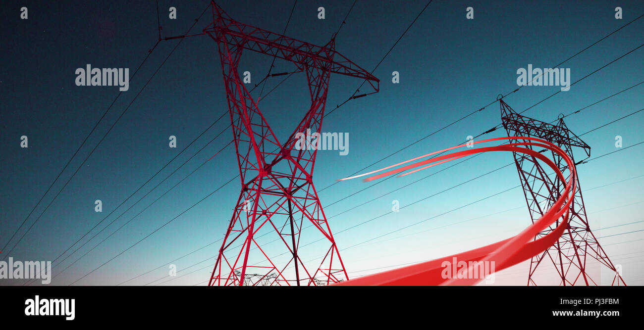 Immagine composita della linea grigia design Foto Stock