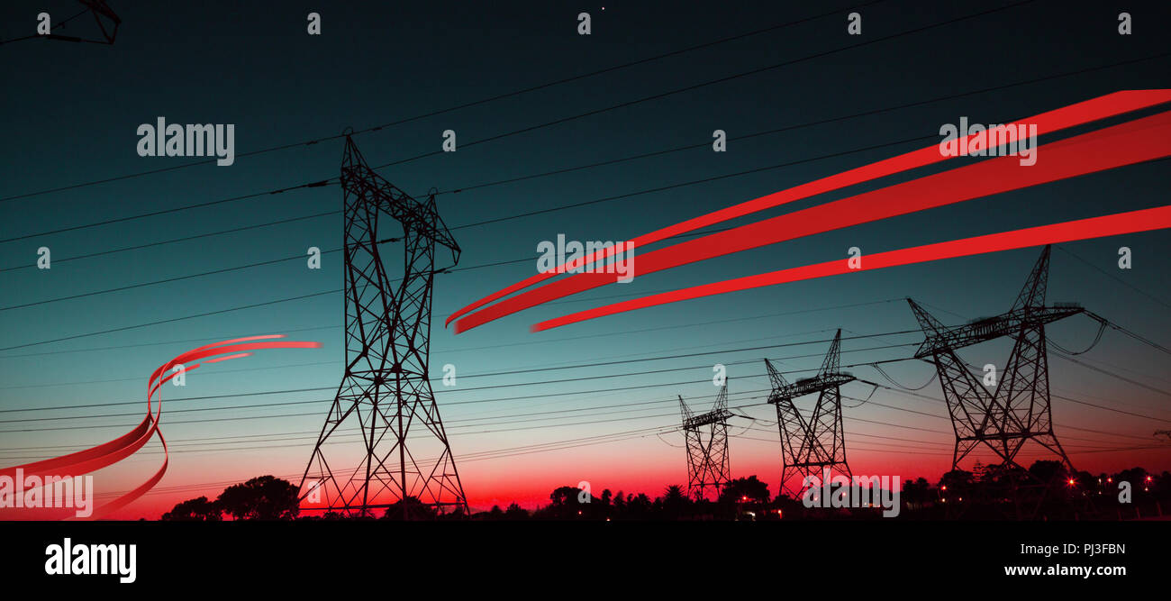 Immagine composita della linea grigia design Foto Stock