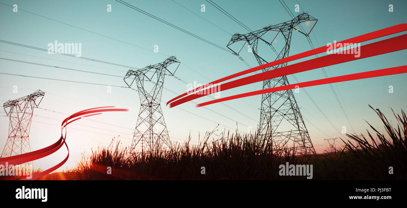 Immagine composita della linea grigia design Foto Stock