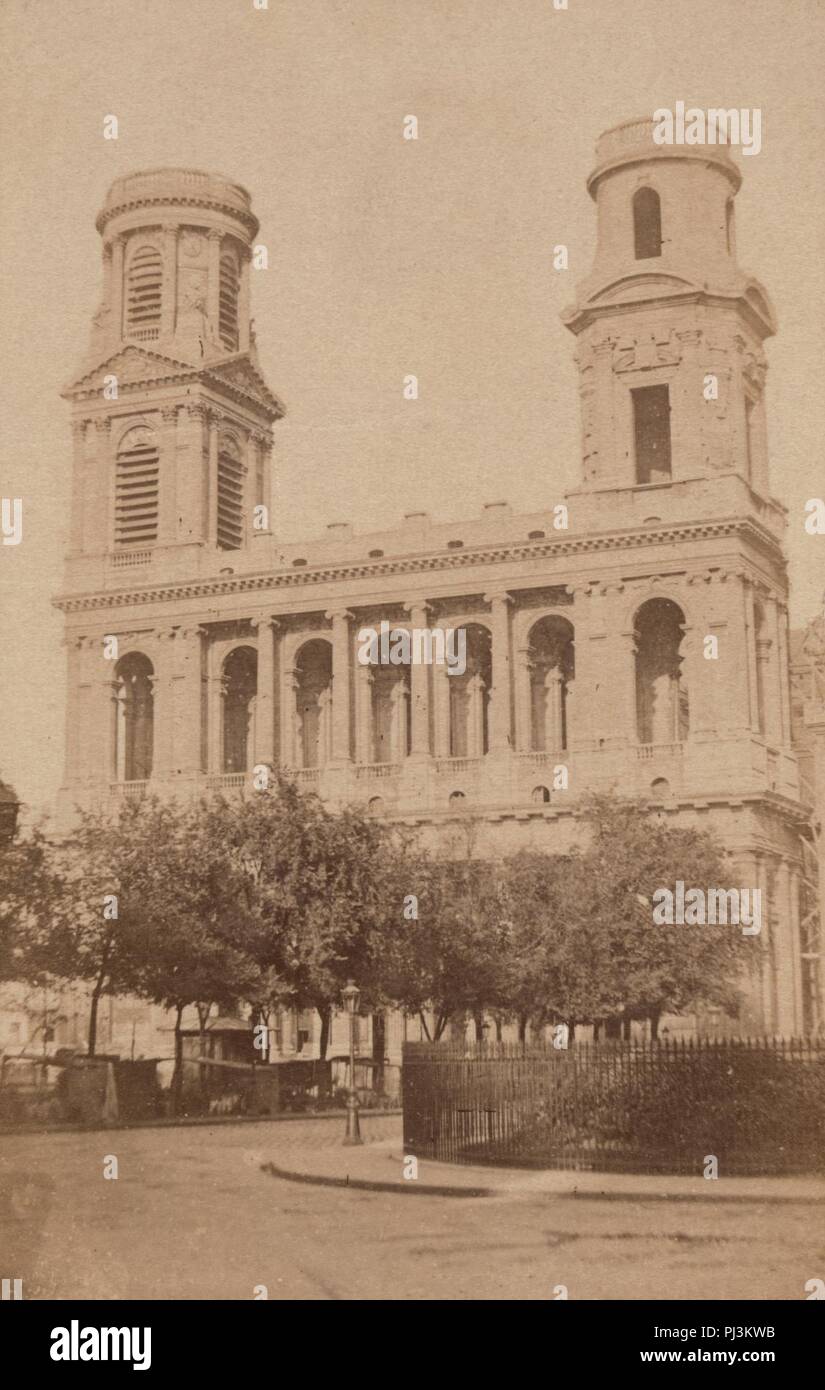 Baptiste Guerard, vedute di Parigi e Venezia - église Saint Sulpice, ca. 1860-69. Foto Stock