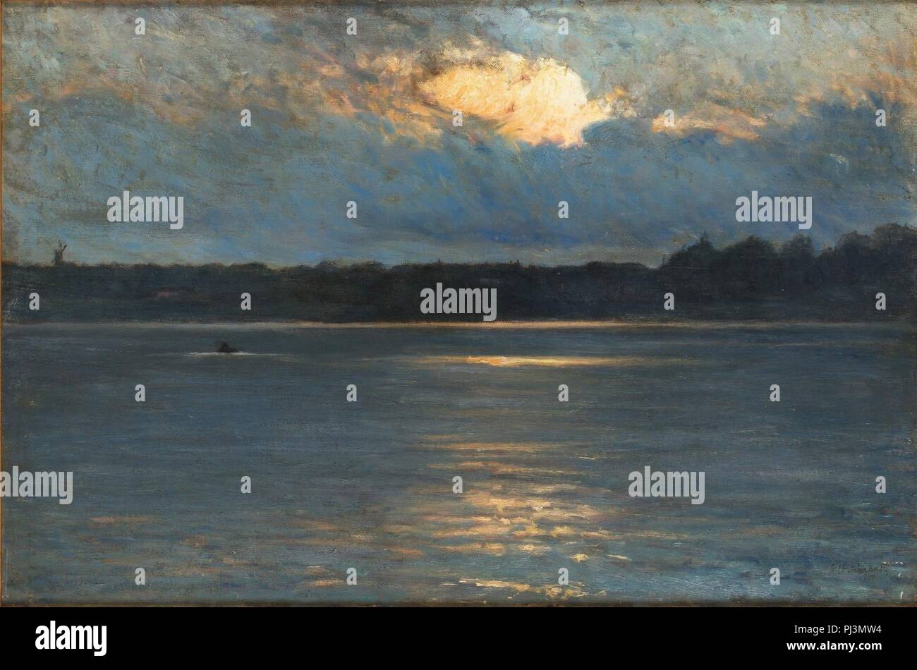 Axel Fahlcrantz, Skymning, daterad år 1900. Foto Stock