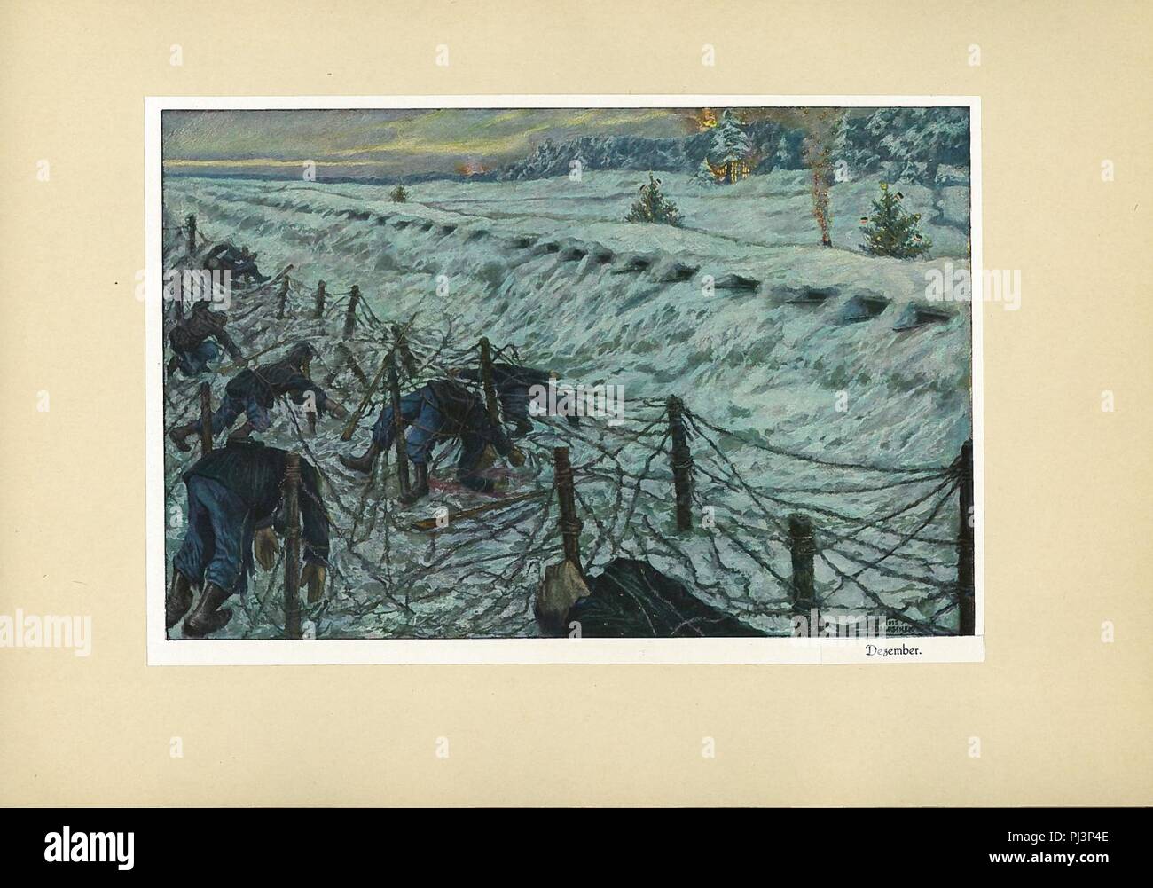 Baluschek Der Krieg Tafel 7. Foto Stock