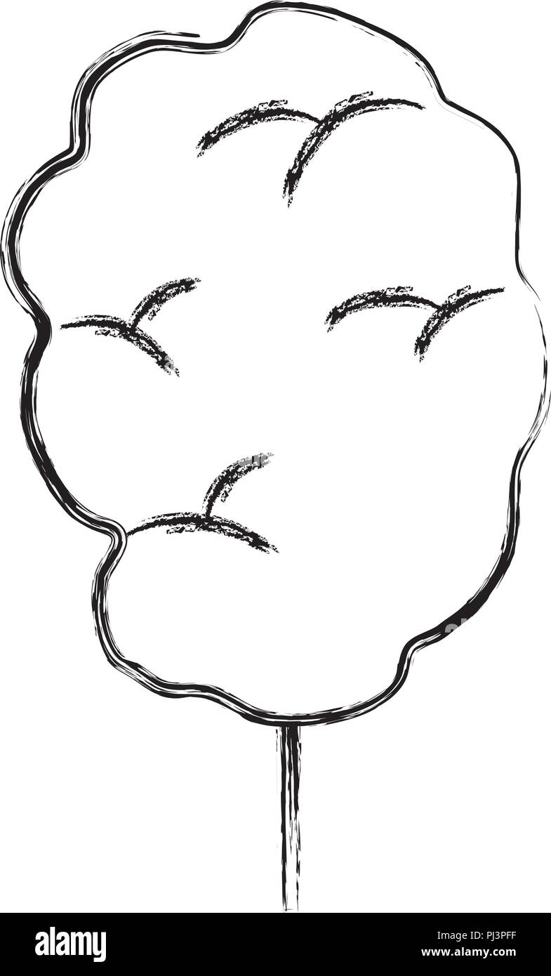 Grunge soffice dolce Candy Floss snack Illustrazione Vettoriale