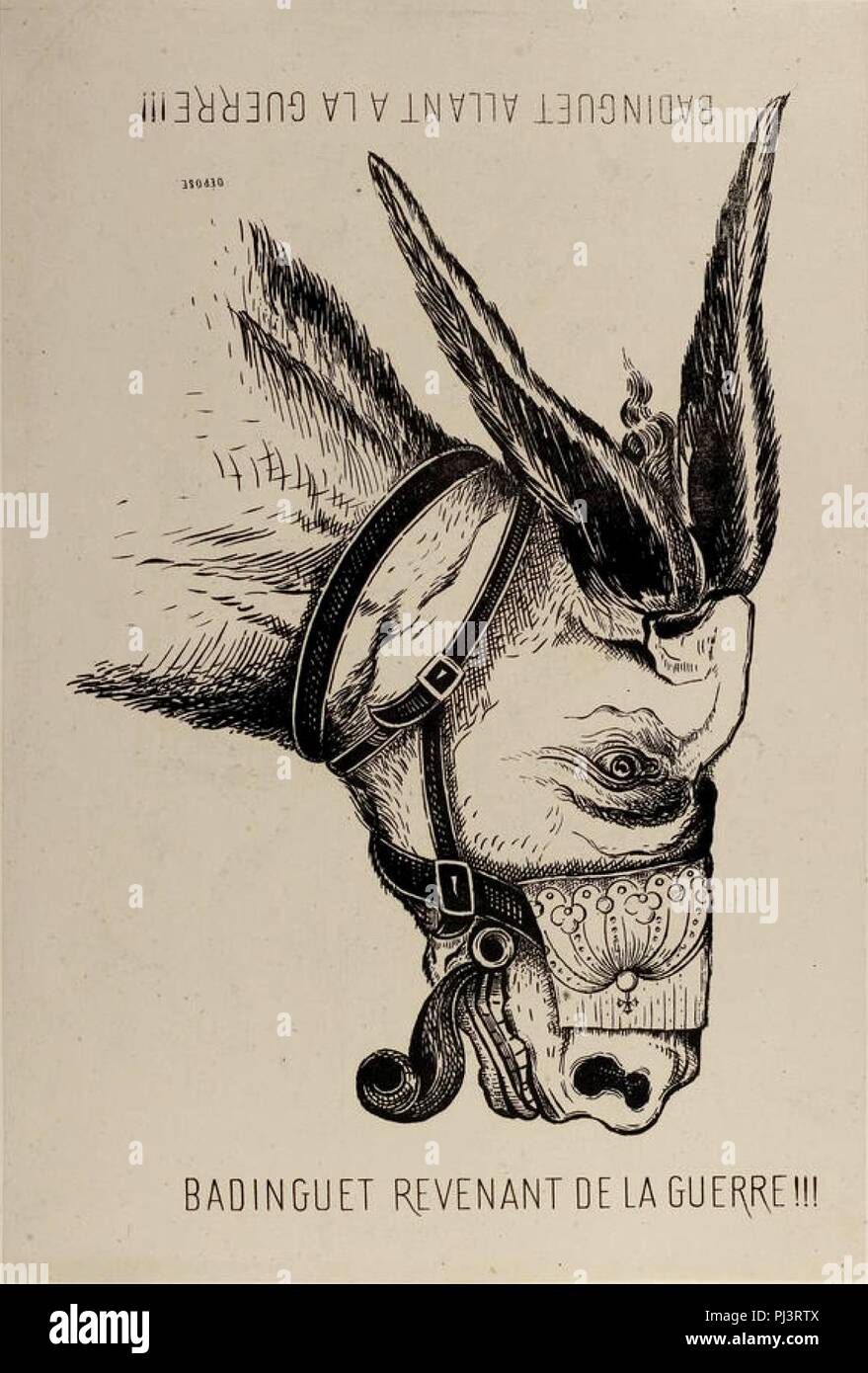 Badinguet revenant de la guerre. Foto Stock
