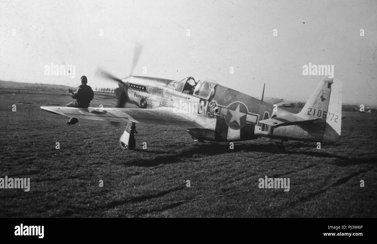 Aviosuperficie di Azeville -363d FG P-51 B3-M, numero di serie 42-106772. Foto Stock