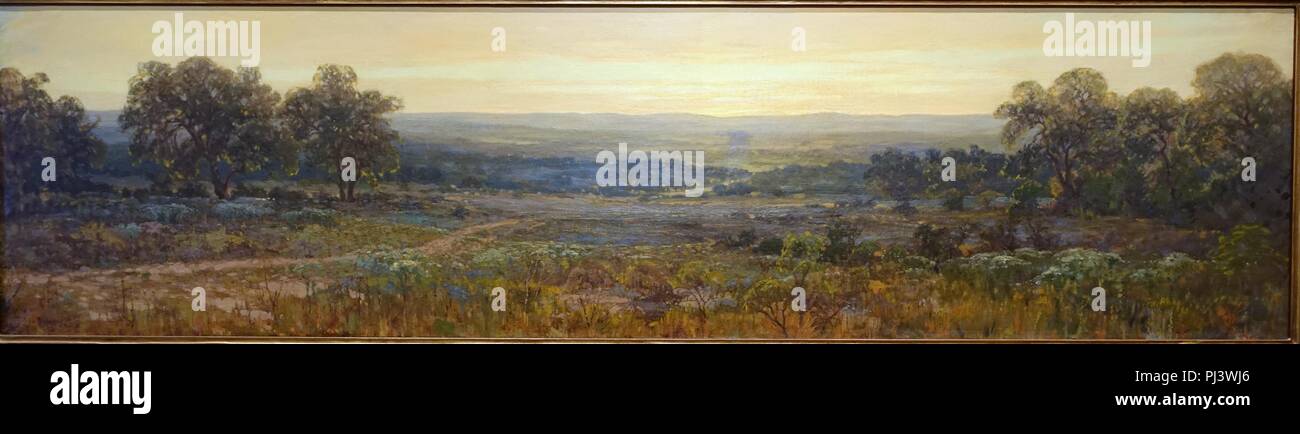 Bandera tramonto da Julian Onderdonk, 1921, olio su tela - Harry Ransom Center - University of Texas di Austin - Foto Stock