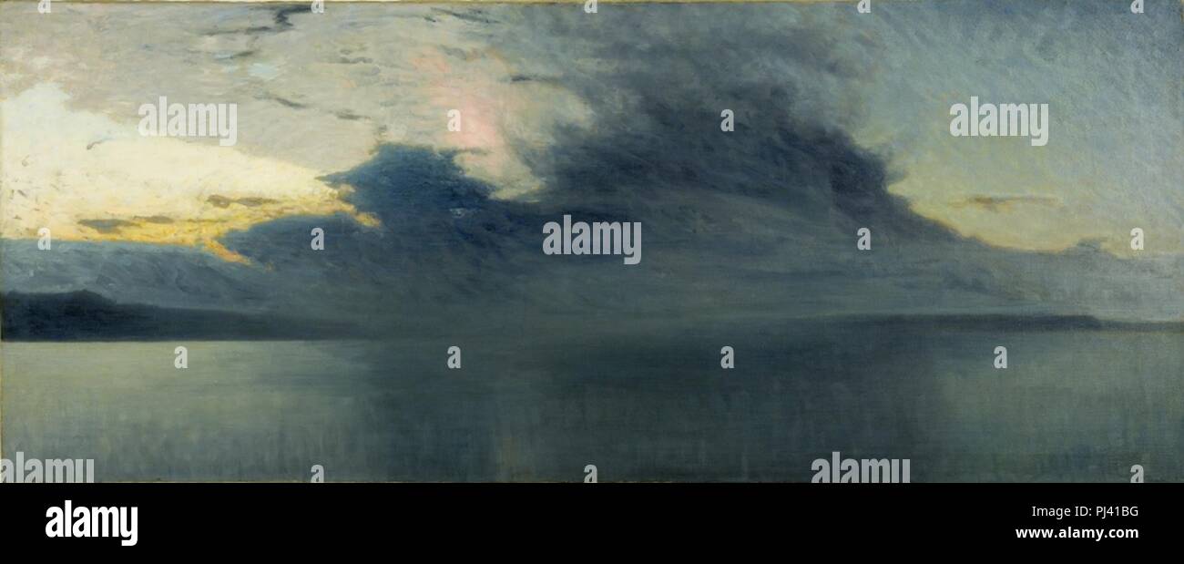 Axel Fahlcrantz, Åskmoln, oljemålning, Foto Stock