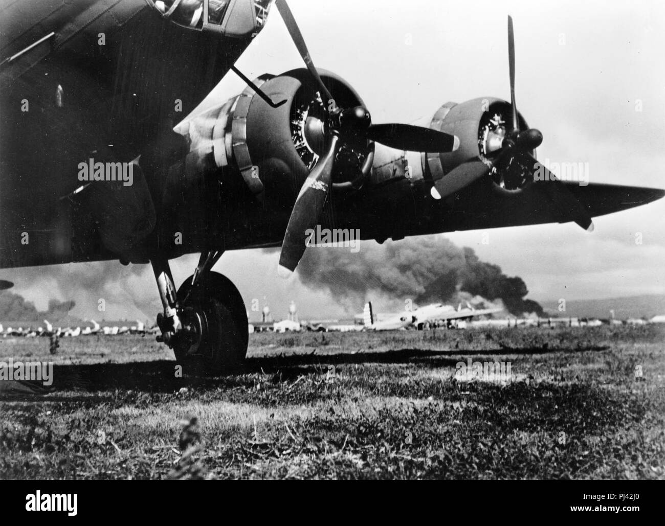 B-17s a Hickam 7 Dic 1941. Foto Stock