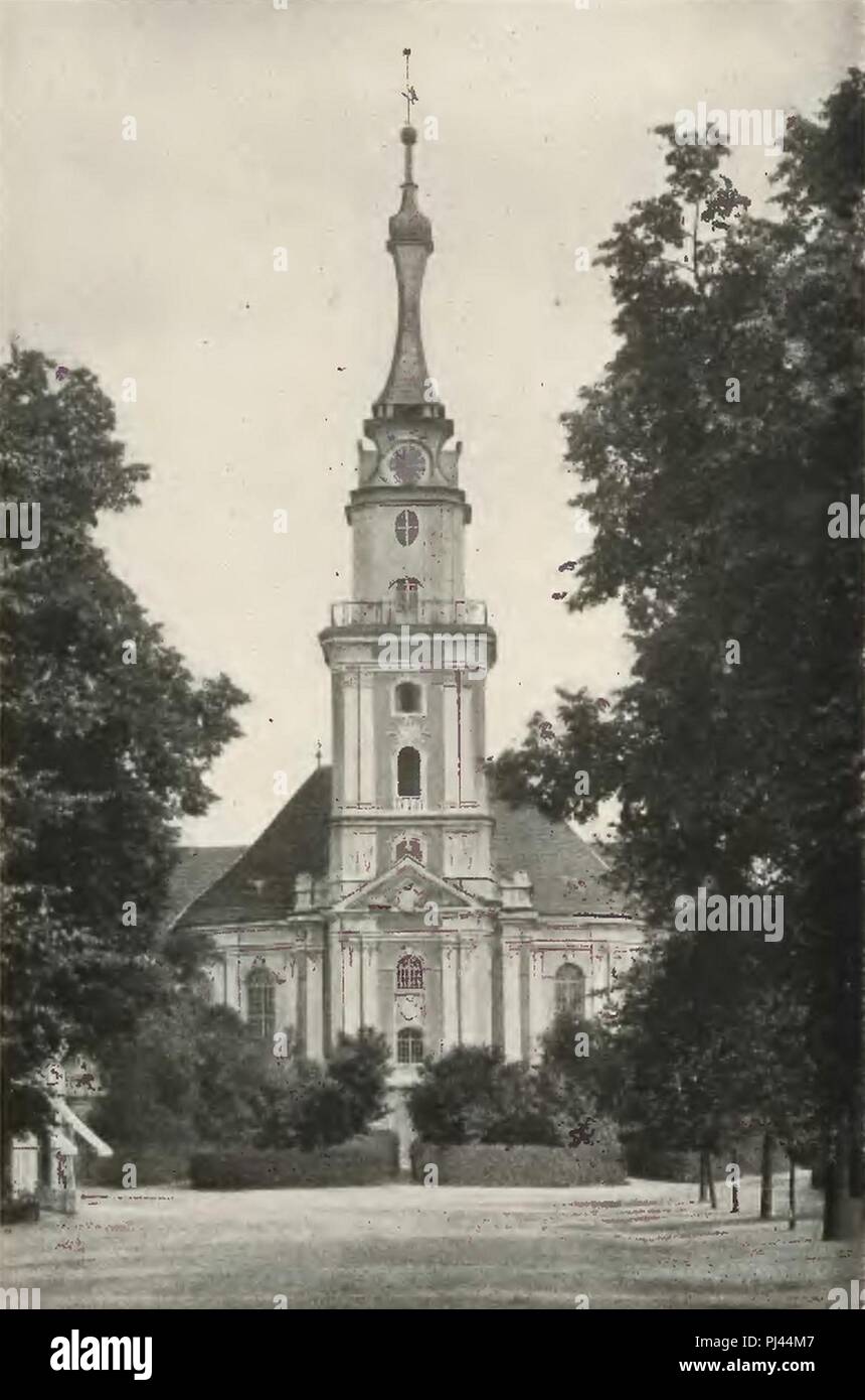 Bad Carlsruhe Evangelische Kirche. Foto Stock