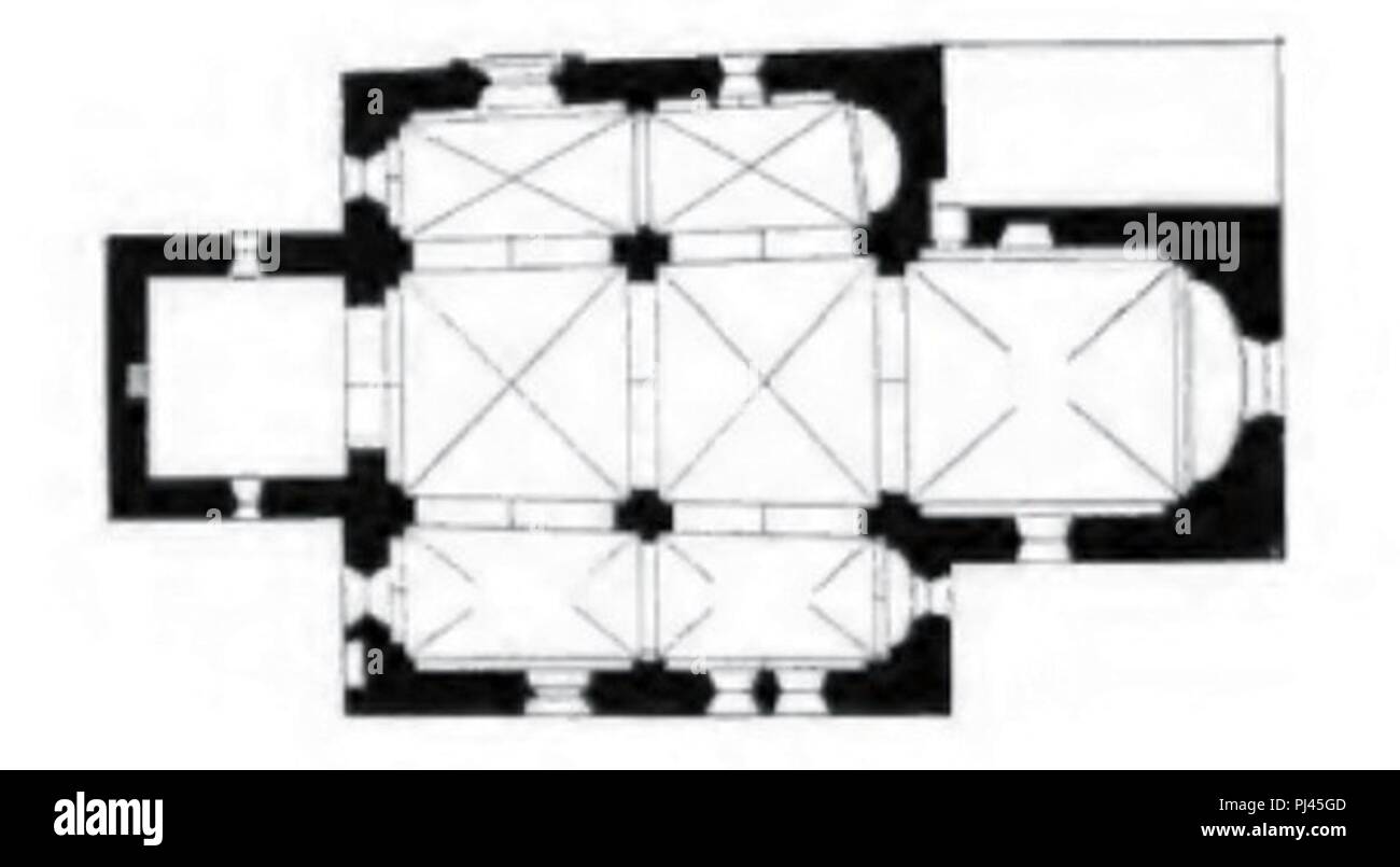 Bad Sassendorf Lohne Evangelische Kirche Grundriss von etwa 1902. Foto Stock