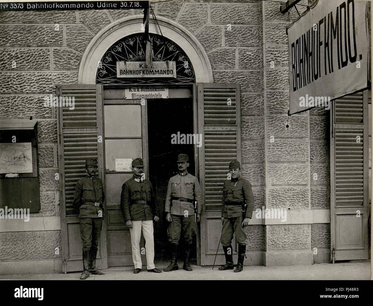 Bahnhofkommando Udine 30.7.18. Foto Stock